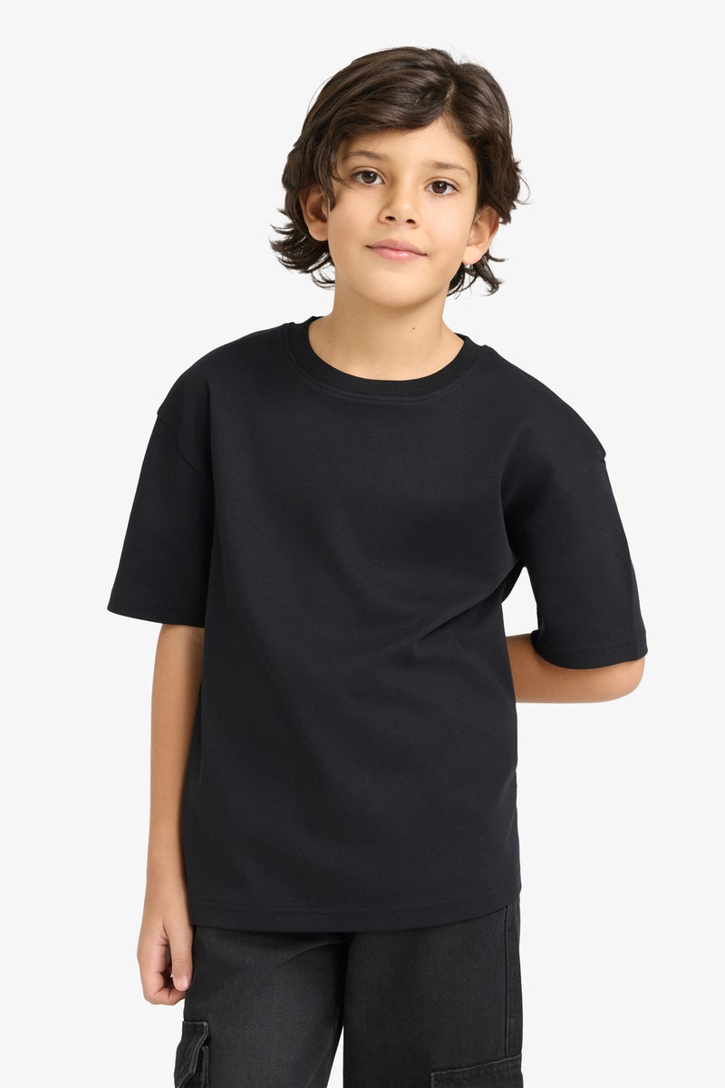 ديفاكتو تيشيرت اولادي نص كم اوفر سايز بريميوم - Image 3